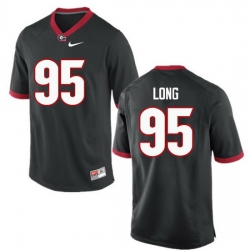 Men Georgia Bulldogs #95 Marshall Long College Football Jerseys-Black