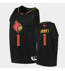 Men Louisville Cardinals Carlik Jones Alternate Black College Basketball 2020 21 Jersey