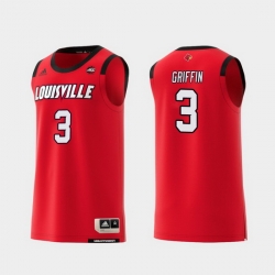 Men Louisville Cardinals Jo Griffin Red Replica College Basketball Jersey