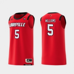 Men Louisville Cardinals Malik Williams Red Replica College Basketball Jersey