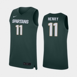 Michigan State Spartans Aaron Henry Green Replica Men'S Jersey