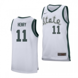 Michigan State Spartans Aaron Henry White College Basketball Men'S Jersey