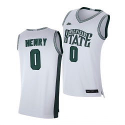 Michigan State Spartans Aaron Henry White Limited Retro Michigan State Spartans Jersey