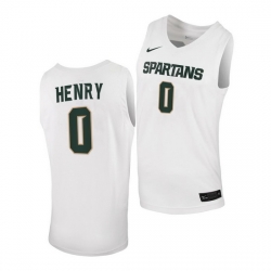 Michigan State Spartans Aaron Henry White Replica Men Jersey