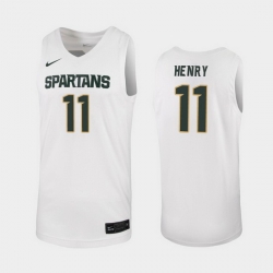 Michigan State Spartans Aaron Henry White Replica Men'S Jersey