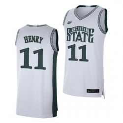 Michigan State Spartans Aaron Henry White Retro Limited Men'S Jersey