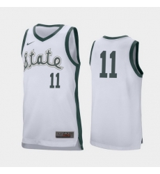 Michigan State Spartans Aaron Henry White Retro Performance Men'S Jersey