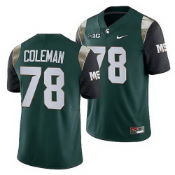 Michigan State Spartans Don Coleman Green College Football Men Jersey