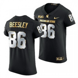 Michigan State Spartans Drew Beesley 2021 22 Golden Edition Limited Football Black Jersey