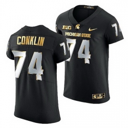 Michigan State Spartans Jack Conklin Golden Edition Nfl Limited Black Jersey