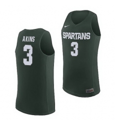 Michigan State Spartans Jaden Akins Michigan State Spartans Replica Basketball Jersey