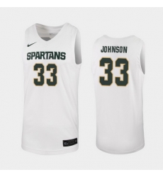 Michigan State Spartans Magic Johnson White Replica Men'S Jersey