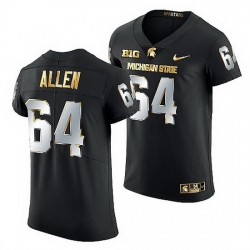 Michigan State Spartans Matt Allen 2021 22 Golden Edition Limited Football Black Jersey