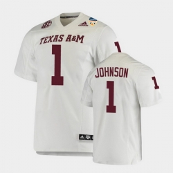 Men Texas A&M Aggies Buddy Johnson 2021 Orange Bowl College Football White Jersey