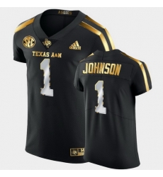 Men Texas A&M Aggies Buddy Johnson Golden Edition Black Authentic Jersey