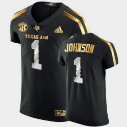 Men Texas A&M Aggies Buddy Johnson Golden Edition Black Authentic Jersey