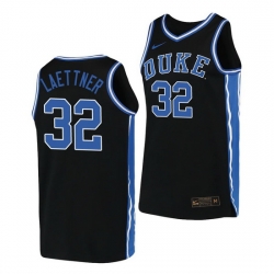 Duke Blue Devils Christian Laettner Black Replica Men'S Jersey