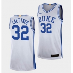 Duke Blue Devils Christian Laettner White Replica Men'S Jersey