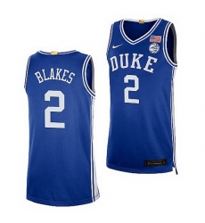 Duke Blue Devils Jaylen Blakes Royal College Basketball 2021 22Authentic Jersey
