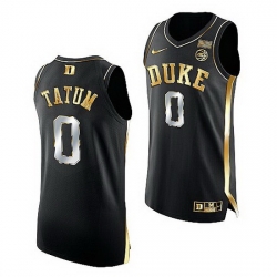Duke Blue Devils Jayson Tatum Black Golden Edition Nba Alumni Jersey