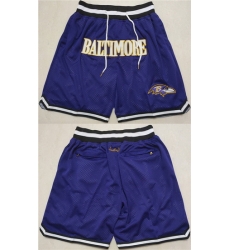 Men Baltimore Ravens Purple Shorts1