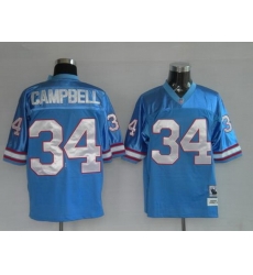 Houston oilers 34 earl campbell blue throwback jerseys