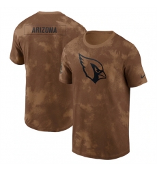 Men Arizona Cardinals 2023 Brown Salute To Service Sideline T Shirt