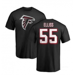Men Atlanta Falcons 55 Kaden Elliss Black T Shirt