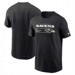 Men Baltimore Ravens Black Division Essential T Shirt