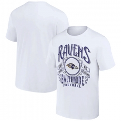 Men Baltimore Ravens White X Darius Rucker Collection Vintage Football T Shirt