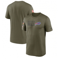 Men Buffalo Bills Olive 2022 Salute To Service Legend Team T Shirt