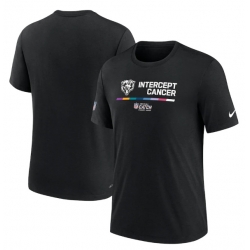 Men Chicago Bears 2022 Black Crucial Catch Performance T Shirt