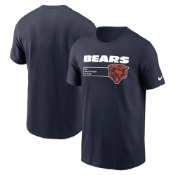 Men Chicago Bears Navy Division Essential T Shirt