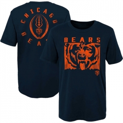 Men Chicago Bears Navy Preschool Liquid Camo Logo T Shirt