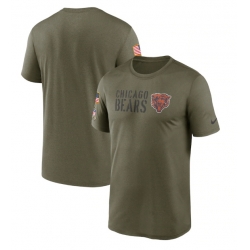 Men Chicago Bears Olive 2022 Salute To Service Legend Team T Shirt