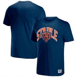 Men Chicago Bears X Staple Navy Logo Lockup T Shirt