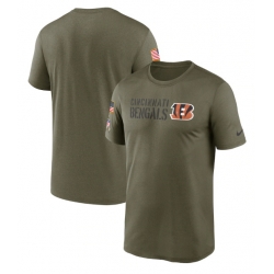 Men Cincinnati Bengals Olive 2022 Salute To Service Legend Team T Shirt