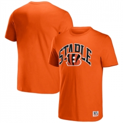 Men Cincinnati Bengals X Staple Orange Logo Lockup T Shirt