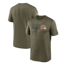 Men Cleveland Browns Olive 2022 Salute To Service Legend Team T Shirt