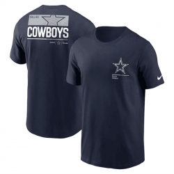 Men Dallas Cowboys Navy Team Incline T Shirt