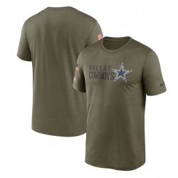 Men Dallas Cowboys Olive 2022 Salute To Service Legend Team T Shirt