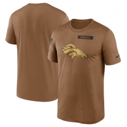 Men Denver Broncos 2023 Brown Salute To Service Legend Performance T Shirt