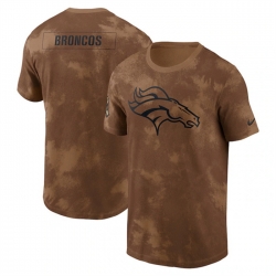 Men Denver Broncos 2023 Brown Salute To Service Sideline T Shirt