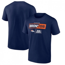 Men Denver Broncos Navy X Bud Light T Shirt