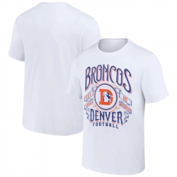 Men Denver Broncos White X Darius Rucker Collection Vintage Football T Shirt
