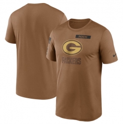 Men Green Bay Packers 2023 Brown Salute To Service Legend Performance T Shirt