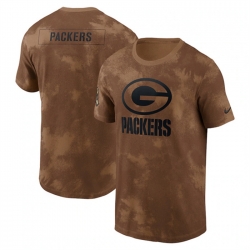 Men Green Bay Packers 2023 Brown Salute To Service Sideline T Shirt