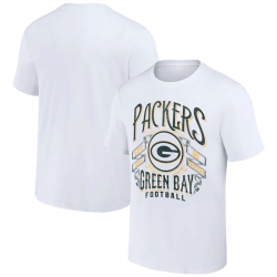 Men Green Bay Packers White X Darius Rucker Collection Vintage Football T Shirt