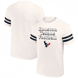 Men Houston Texans Cream X Darius Rucker Collection Vintage T Shirt