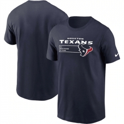 Men Houston Texans Navy Division Essential T Shirt